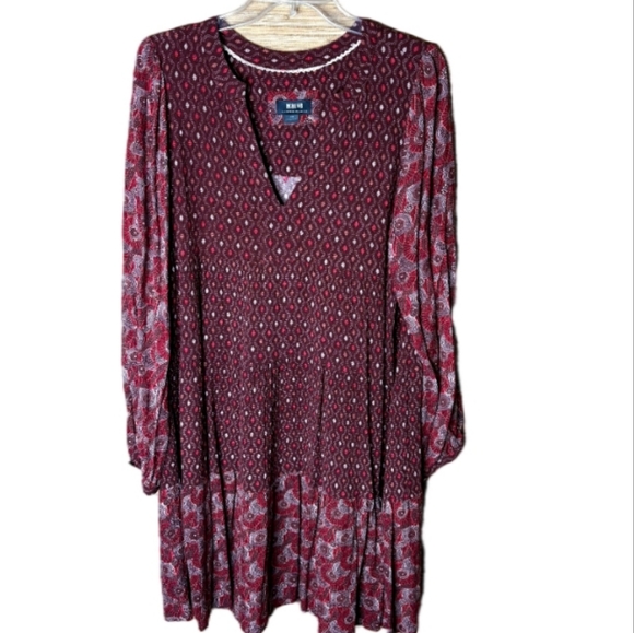 Anthropologie Dresses & Skirts - Anthropologie Maeve Patterned Long Sleeve Dress Size Large